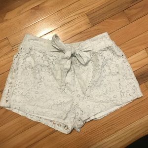 White lace shorts!